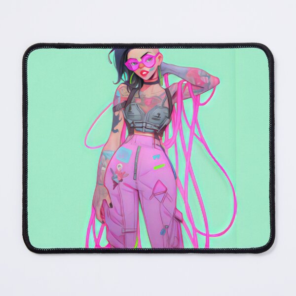 Item preview, Pink Cyber Punk Kawaii Goth Girl designed and sold by BoudiccaLondon.