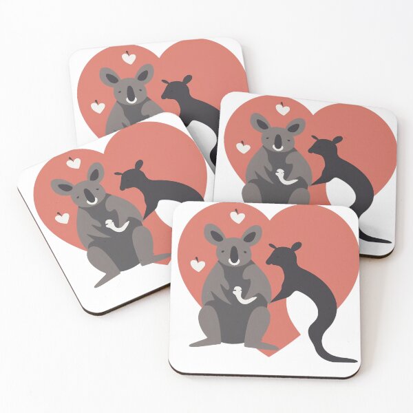 Item preview, I Love Australia - Adorable Kangaroo and Koala Design designed and sold by Chibi Chic.