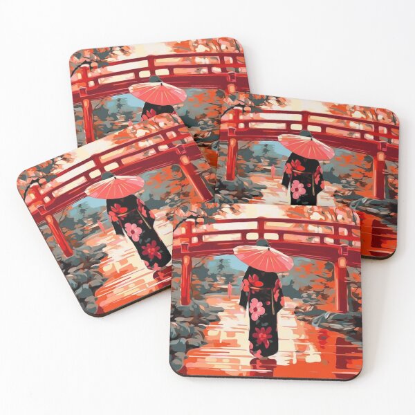 Item preview, customized latest artwork of red scene person bridge or river designed and sold by Davidnh8.