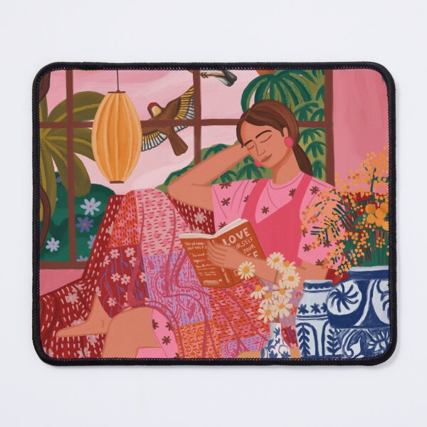 Item preview, A woman and her book designed and sold by Flowerchildin.