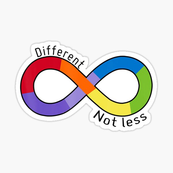 Colorful Autism Different Not Less Fun Stickers