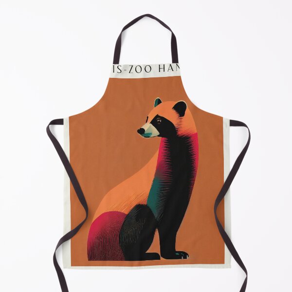 Item preview, Hanover Zoo Retro Poster Coati Print Colorful Palette designed and sold by PinkNomad.