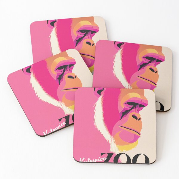 Item preview, Katowice Zoo Retro Poster Orangutan Portrait Pop Art designed and sold by PinkNomad.