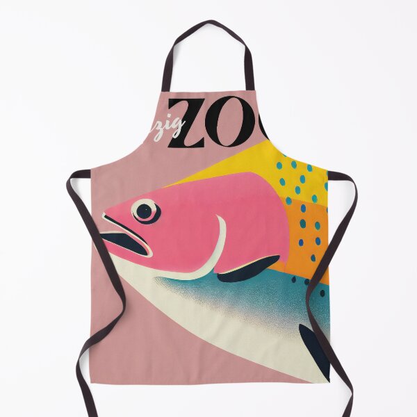 Item preview, Leipzig Zoo Retro Poster Salmon Colorful Vibes designed and sold by PinkNomad.