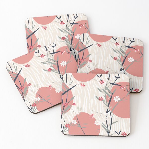 Item preview, Serene Bamboo And Cherry Blossoms Minimalistic Japanese Pattern designed and sold by Wonder Of Light.