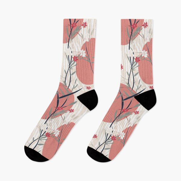 Item preview, Serene Bamboo And Cherry Blossoms Minimalistic Japanese Pattern designed and sold by Wonder Of Light.