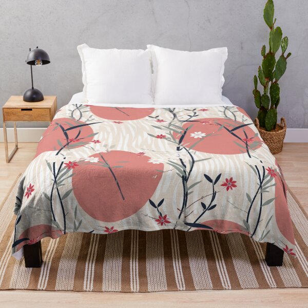 Item preview, Serene Bamboo And Cherry Blossoms Minimalistic Japanese Pattern designed and sold by Wonder Of Light.