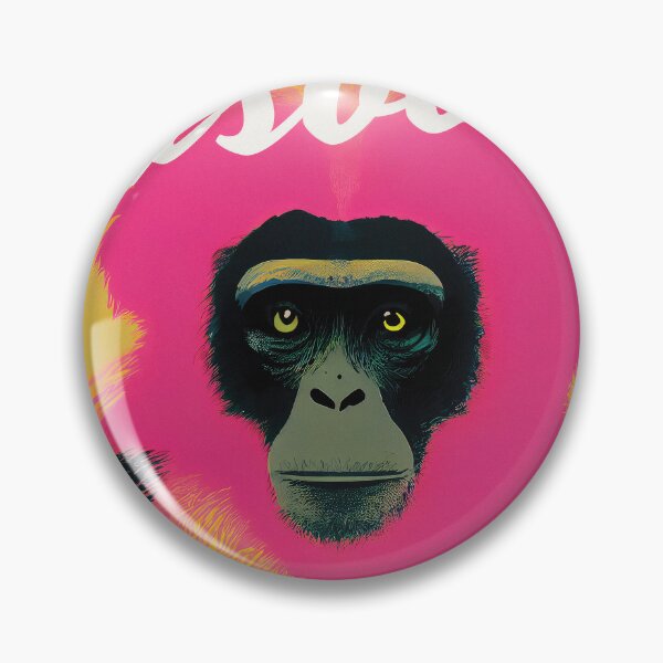 Item preview, Lisbon Zoo Naxgo Siamang Gibbon Retro Pop Art Poster designed and sold by PinkNomad.