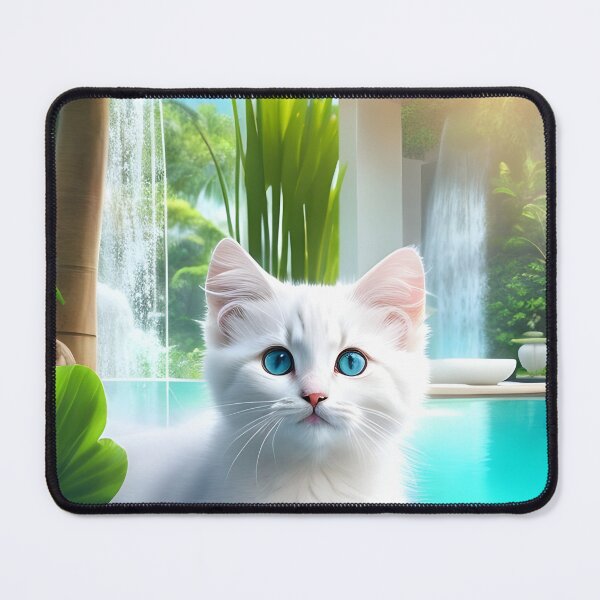 Item preview, Kitten Sunshine in her tropical pool paradise designed and sold by YuniaMiyu.