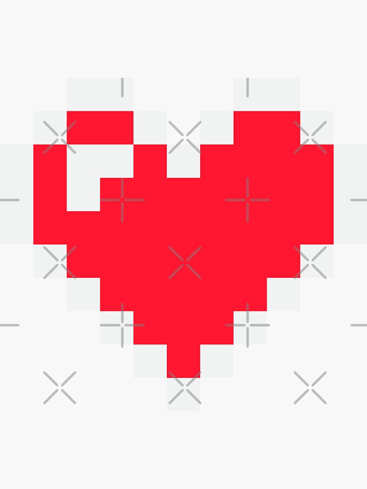 8 Bit Heart Sticker