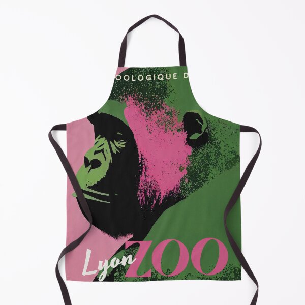 Item preview, Lyon Zoo Retro Pop Art Poster Western Lowland Gorilla designed and sold by PinkNomad.