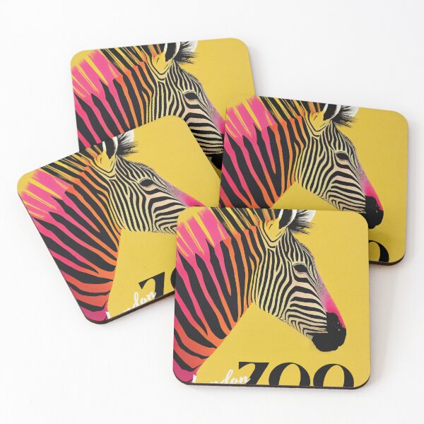 Item preview, Malton Zoo Retro Poster Vibrant Zebra Print designed and sold by PinkNomad.