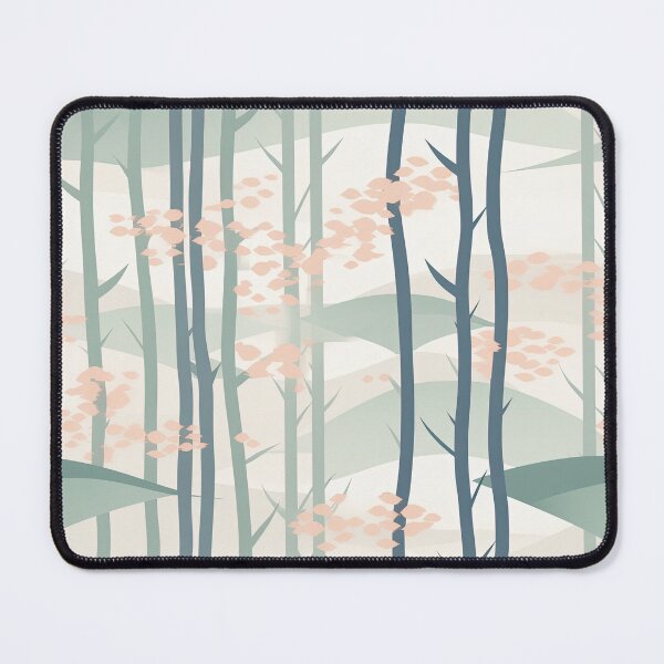 Item preview, Serene Bamboo And Cherry Blossoms Minimalistic Japanese Pattern designed and sold by Wonder Of Light.