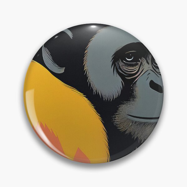 Item preview, Mathes Zoo Retro Poster Retro Siamang Gibbon Print designed and sold by PinkNomad.
