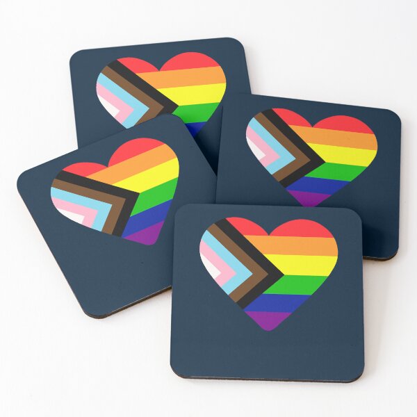 Item preview, Progress Pride Flag Heart designed and sold by caleolak3.
