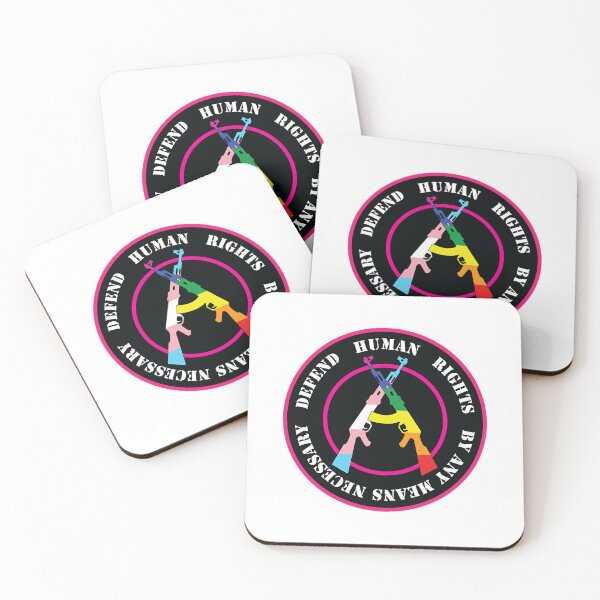 Item preview, Defend Human Rights w Gay _amp_ Trans Flag Colors designed and sold by caleolak3.