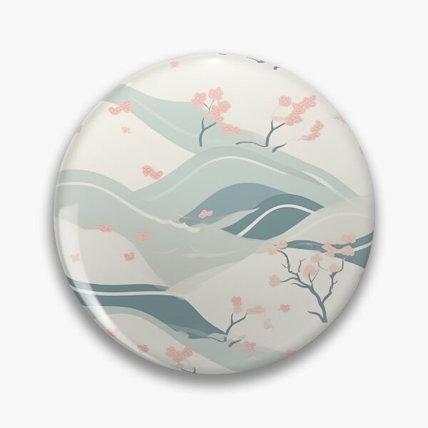 Artikelvorschau, Serene Waves And Cherry Blossoms Minimalistic Japanese Pattern entworfen und verkauft von Wonder Of Light.