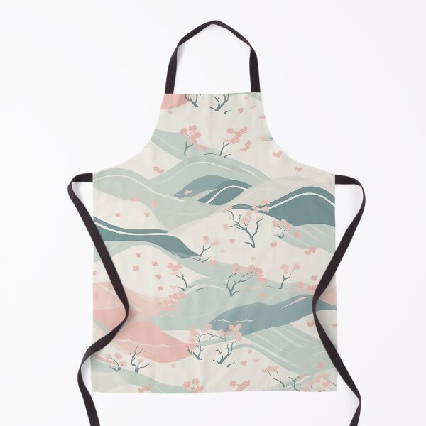 Item preview, Serene Waves And Cherry Blossoms Minimalistic Japanese Pattern designed and sold by Wonder Of Light.