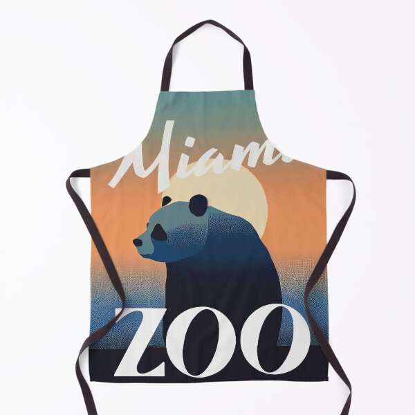 Artikelvorschau, Miami Zoo Retro Poster Giant Panda Sunset Retro Print entworfen und verkauft von PinkNomad.