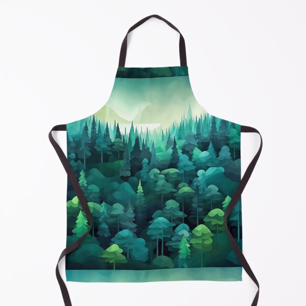 Item preview, Flattened blue green block forest landscape background designed and sold by StrongSouls.
