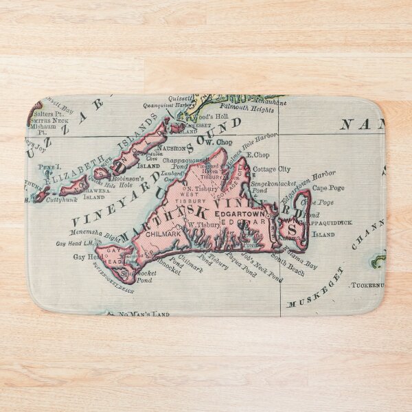 Item preview, Vintage Map of Marthas Vineyard (1898) designed and sold by BravuraMedia.