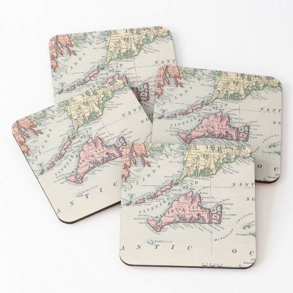 Item preview, Vintage Map of Marthas Vineyard (1898) designed and sold by BravuraMedia.