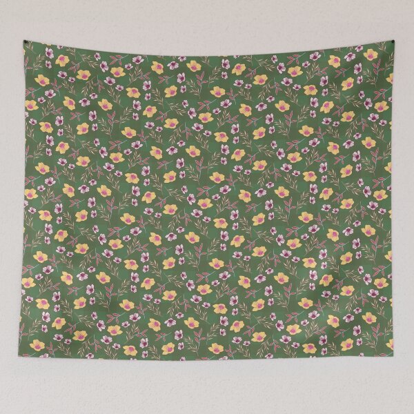 Item preview, Hibbertia Flower (Large) - ForestGreen designed and sold by JaselviiStudio.