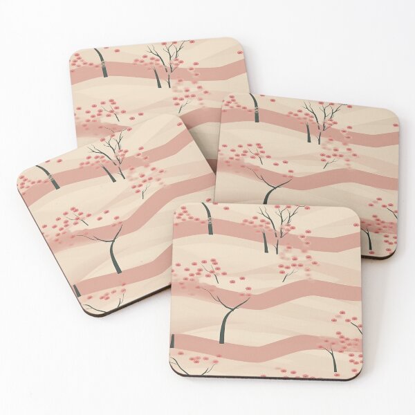 Item preview, Serene Waves And Cherry Blossoms Minimalistic Japanese Pattern designed and sold by Wonder Of Light.