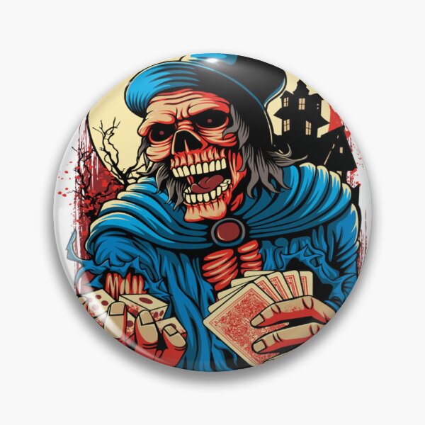 Item preview, Gambling Skeleton Horror  Poker Skull designed and sold by RiotsElsaStore.