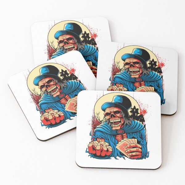Item preview, Gambling Skeleton Horror  Poker Skull designed and sold by RiotsElsaStore.