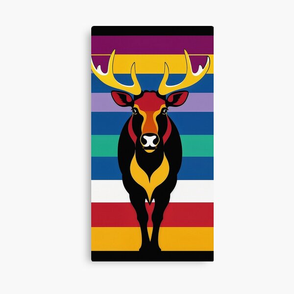 Minimalist Mariner Moose Canvas