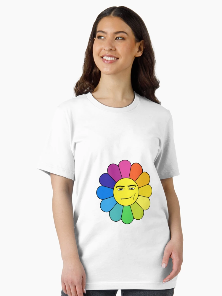 Roblox man face rainbow flower