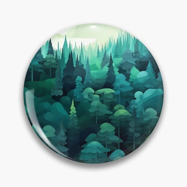 Item preview, Flattened blue green block forest landscape background designed and sold by StrongSouls.