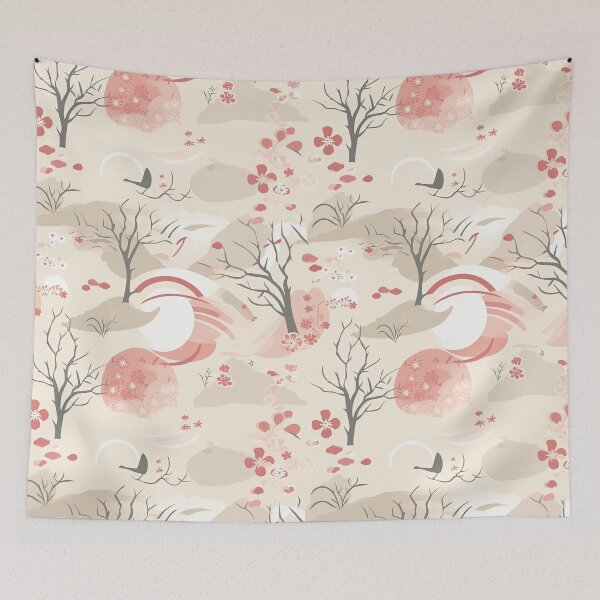 Item preview, Serene Cherry Blossoms Minimalistic Japanese Pattern designed and sold by Wonder Of Light.