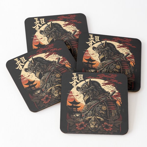 Item preview, Vintage Abstract Japanese Samurai Wall Art | Fantasy Samurai Warrior Akechi designed and sold by Bored Elon.