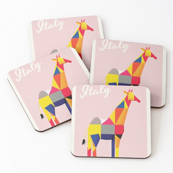 Item preview, Poppi Zoo Retro Poster Giraffe Bold Colors designed and sold by PinkNomad.