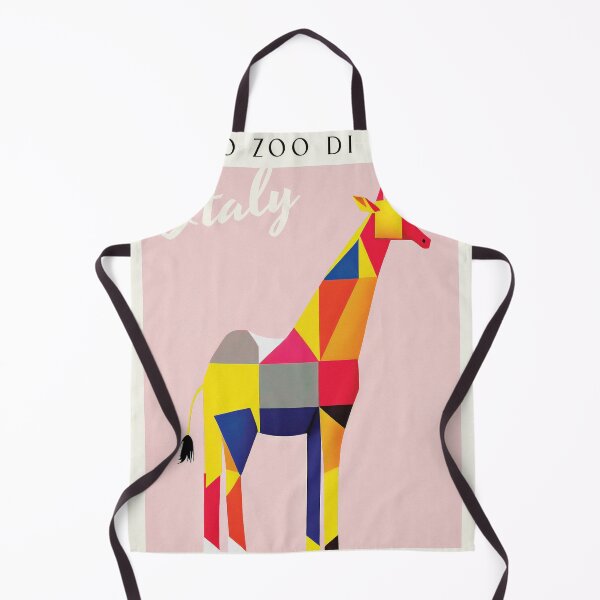 Item preview, Poppi Zoo Retro Poster Giraffe Bold Colors designed and sold by PinkNomad.