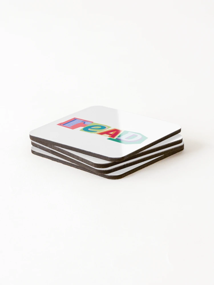 Thumbnail 4 of 5, Coasters (Set of 4), Read Ransom Note designed and sold by El's Library Card.