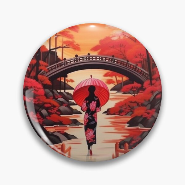 Item preview, Artwork of scene red or bridge person river designed and sold by Davidnh8.