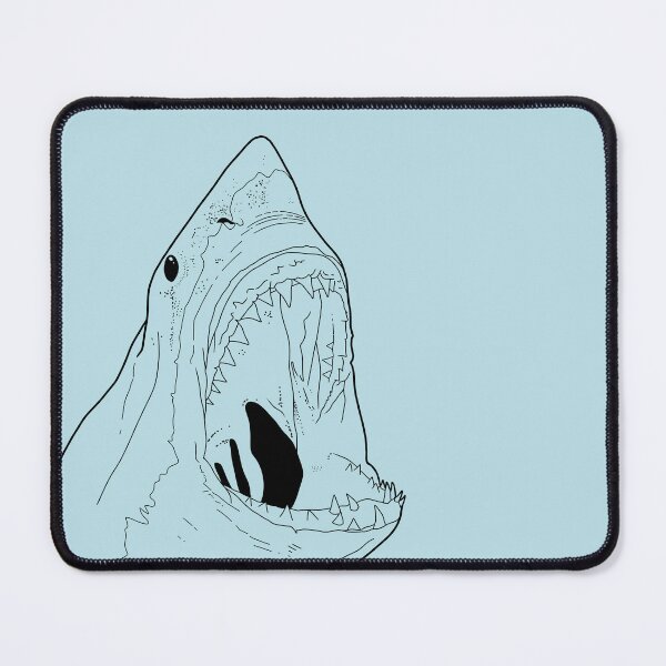 Item preview, WHITE SHARK line-blue 2 designed and sold by BEATRIZ ABAITUA.