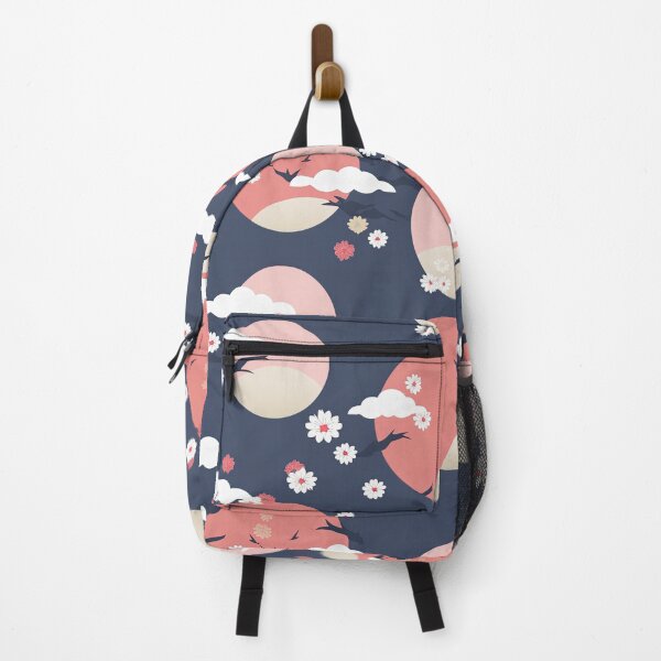 Artikelvorschau, Serene Moons And Cherry Blossoms Minimalistic Japanese Pattern entworfen und verkauft von Wonder Of Light.