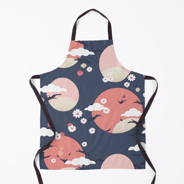 Item preview, Serene Moons And Cherry Blossoms Minimalistic Japanese Pattern designed and sold by Wonder Of Light.