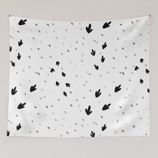 Item preview, Bird tracks abstract simple seamless funny pattern designed and sold by Yana Mustafina | Boho Soulful Designs.