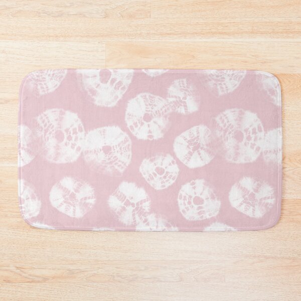 Item preview, Shibori Kumo tie dye soft pink dots over white designed and sold by marufemia.