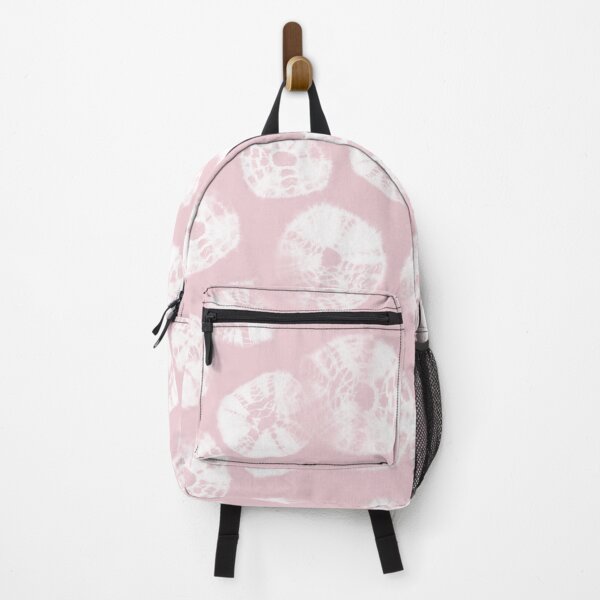 Item preview, Shibori Kumo tie dye soft pink dots over white designed and sold by marufemia.