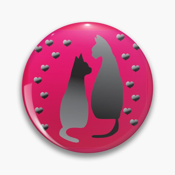 Item preview, cat in love designed and sold by LinhaeIdeia.