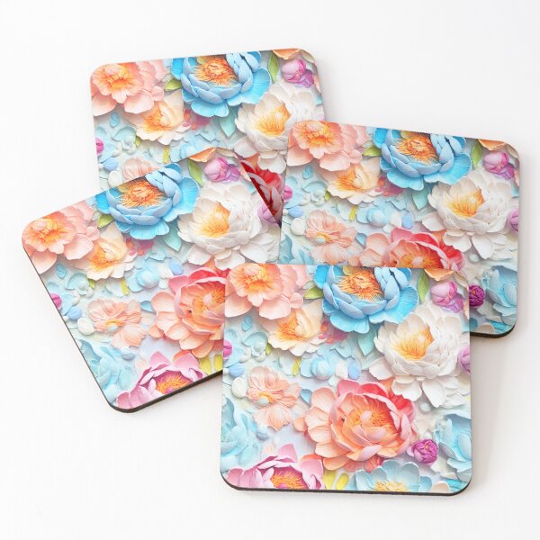 Item preview, 3D Colorful florals acrylic painting designed and sold by penney55.