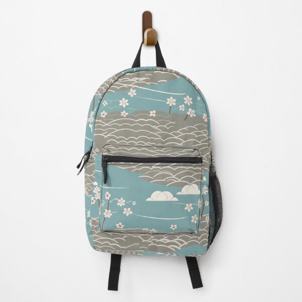 Item preview, Serene Waves And Cherry Blossoms Minimalistic Japanese Pattern designed and sold by Wonder Of Light.