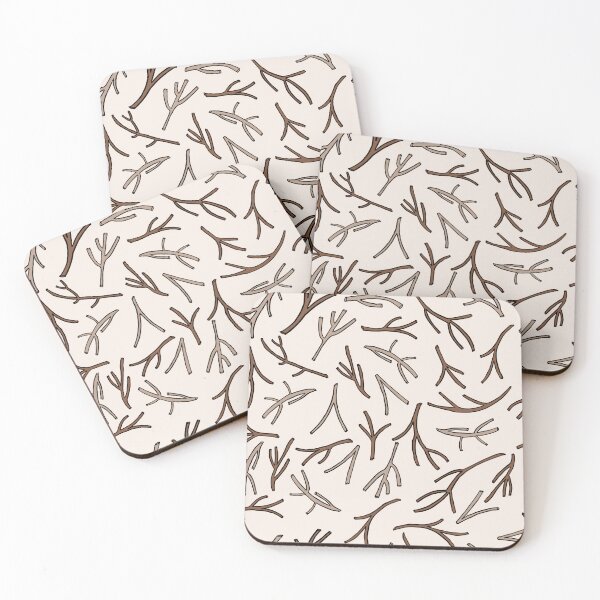 Artikelvorschau, Organic Twig Scatter Pattern in Natural Tones entworfen und verkauft von maddydoodlesoup.