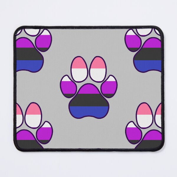 Item preview, Furry pride genderfluid paw print designed and sold by Moss McPeak.